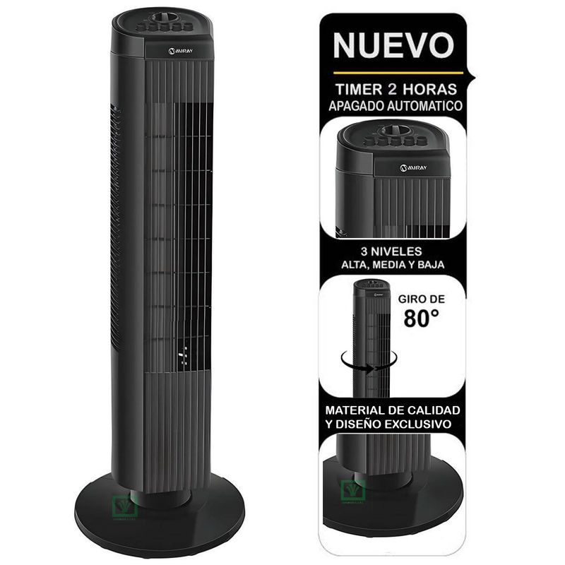 MIRAY - Ventilador Torre Miray 30 " VMTT-933 Negro