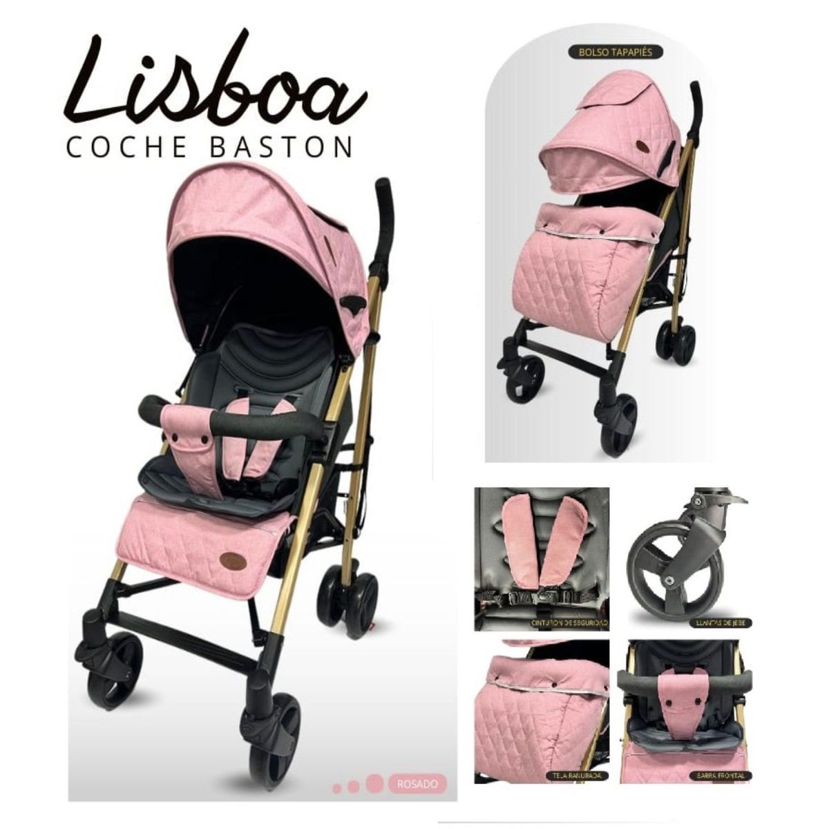 GENERICO - Coche Baston Lisboa Rosaa