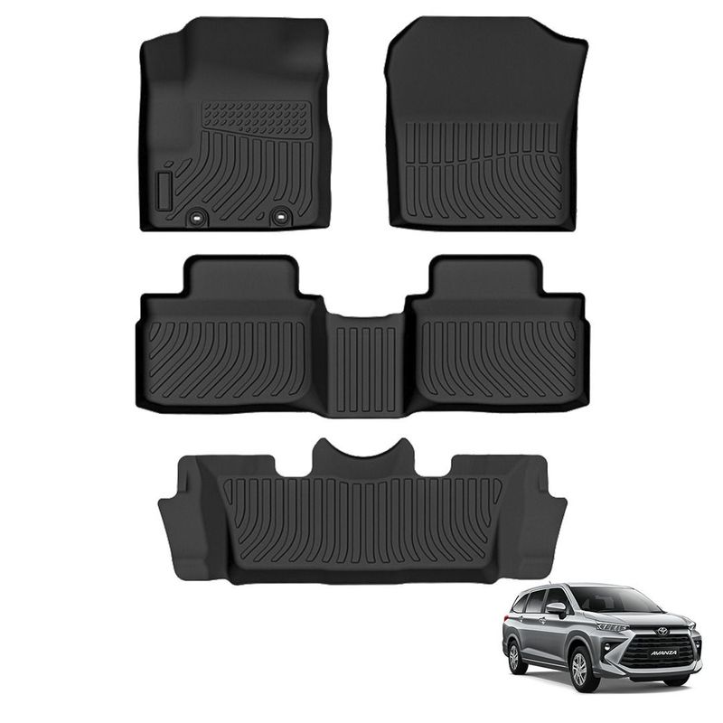 GENERICO - PROTECTOR CUBRE PISO 5D TPE TOYOTA AVANZA 3 FILAS 2022-2024