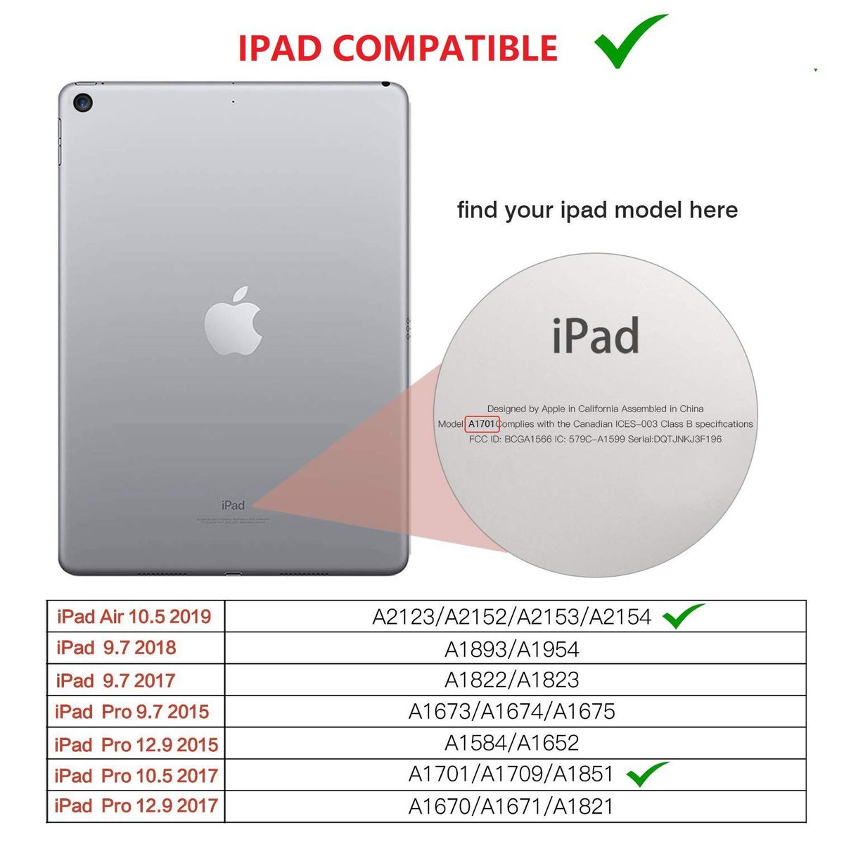 GENERICO - Protector de Pantalla de Mica de Vidrio para iPad Pro 10.5 A1701 A1709