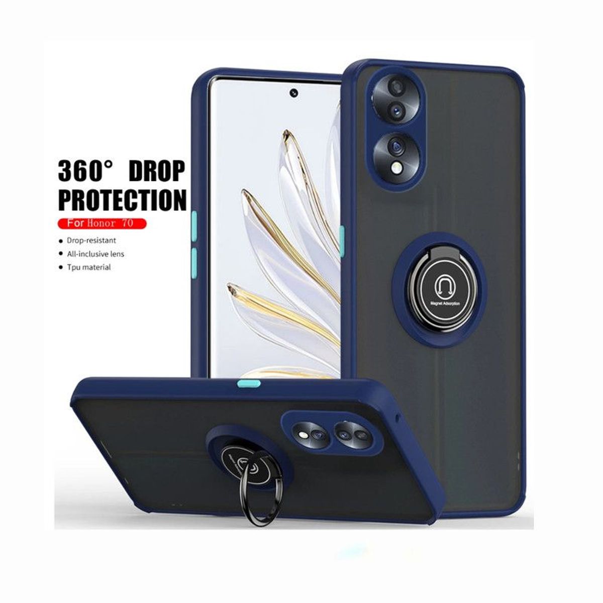 CASE - Case Ahumado Con Anillo Honor 70 - Azul