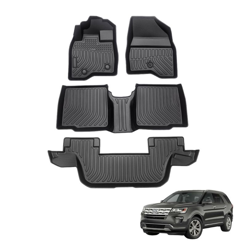 GENERICO - PROTECTOR CUBRE PISO 5D TPE FORD EXPLORER 3 FILAS 2015-2019
