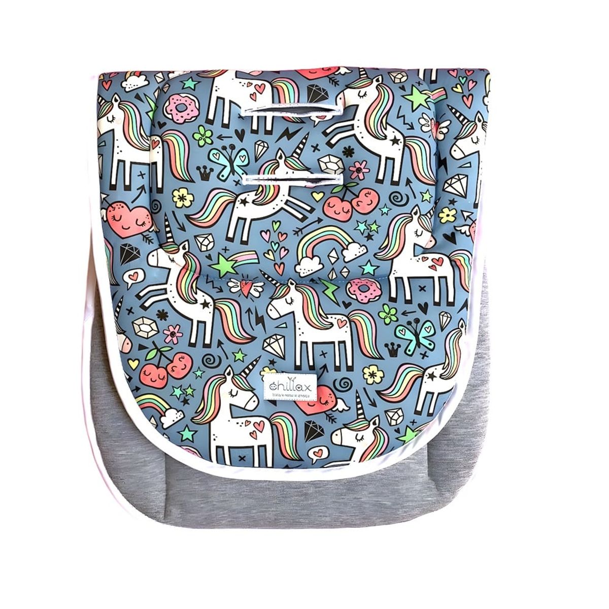 CHILLAX - Colchoneta coche chillax Hearts Unicorn universal