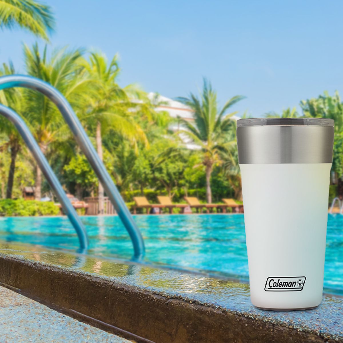 COLEMAN - Vaso Coleman Brew de acero inoxidable 532ml Blanco