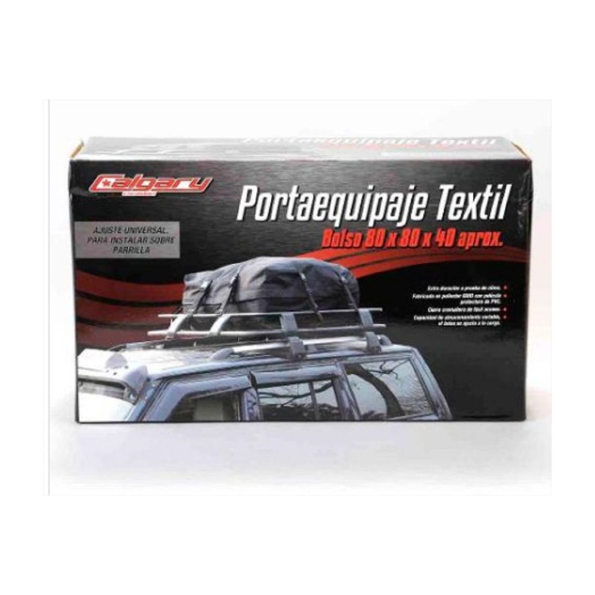 GENERICO - PORTAEQUIPAJE AUTO TEXTIL CALGARY - NEGRO