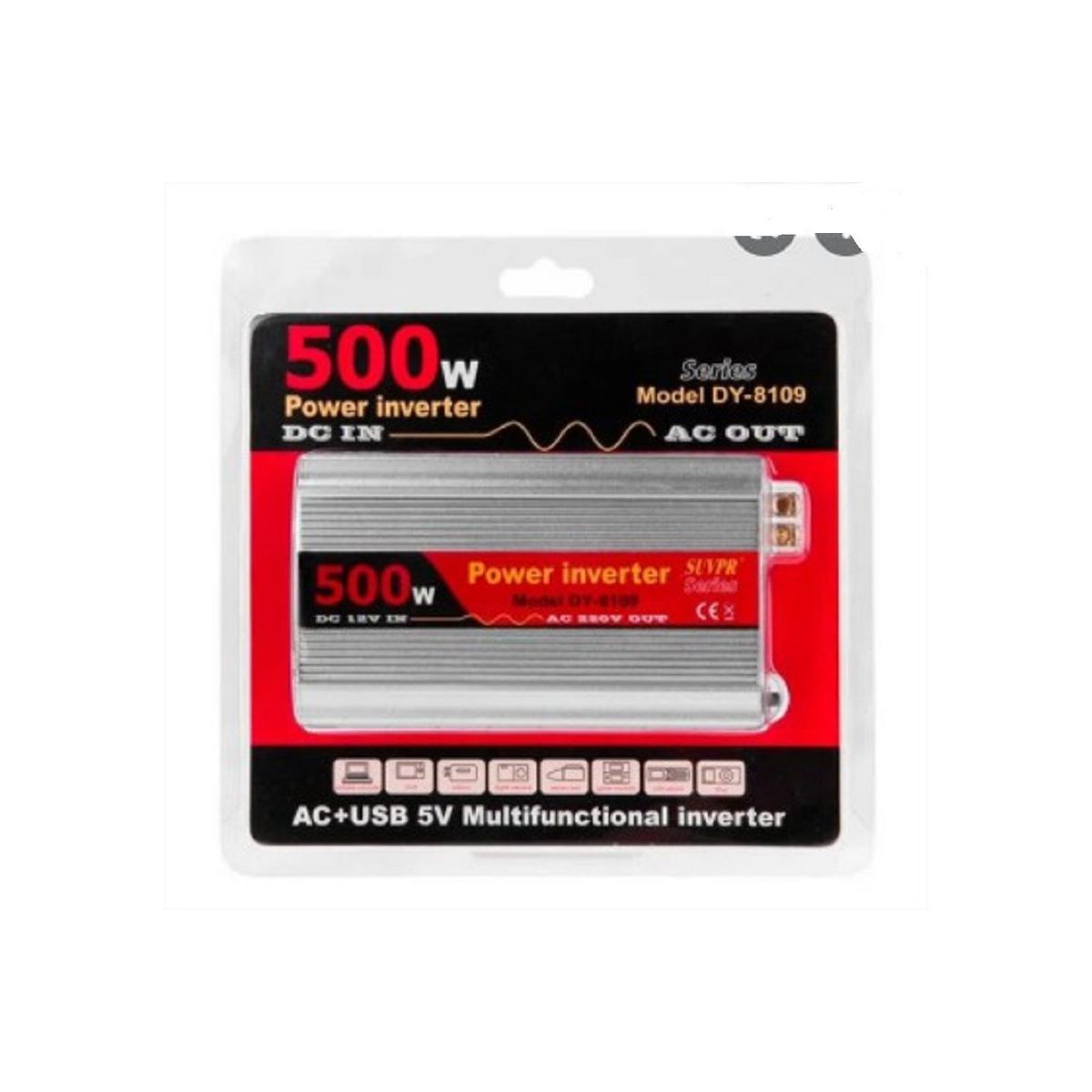 GENERICO - Inversor De Corriente Pauto De 12v A 220v Usb 500w Potencia.