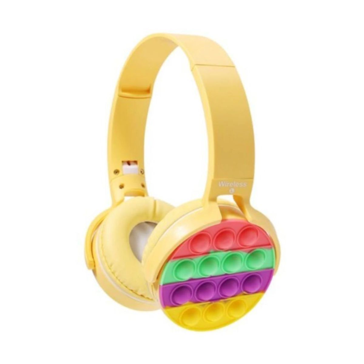 SEISA - Audífonos POP IT bluetooth color amarillo Seisa EJ-P361 Élegans