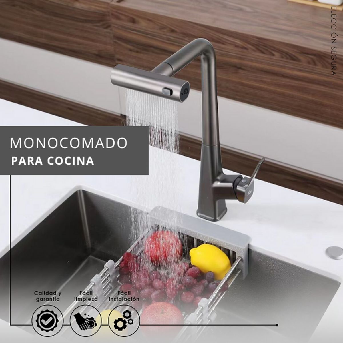 XM - MEZCLADORA PARA COCINA GRIS EXTRAÍBLE MC0108903