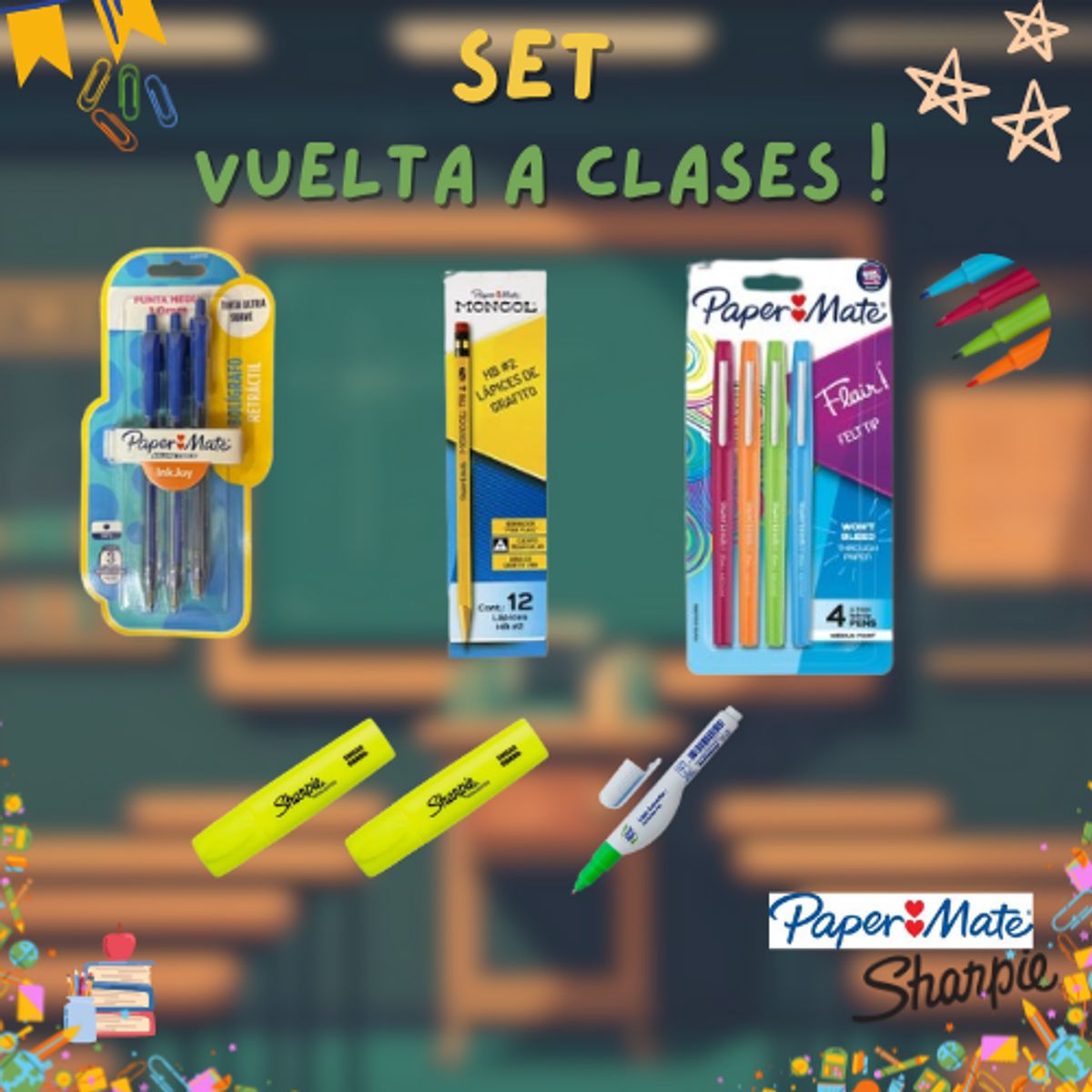 SHARPIE - Set vuelta a clases Paper-Mate  Sharpie