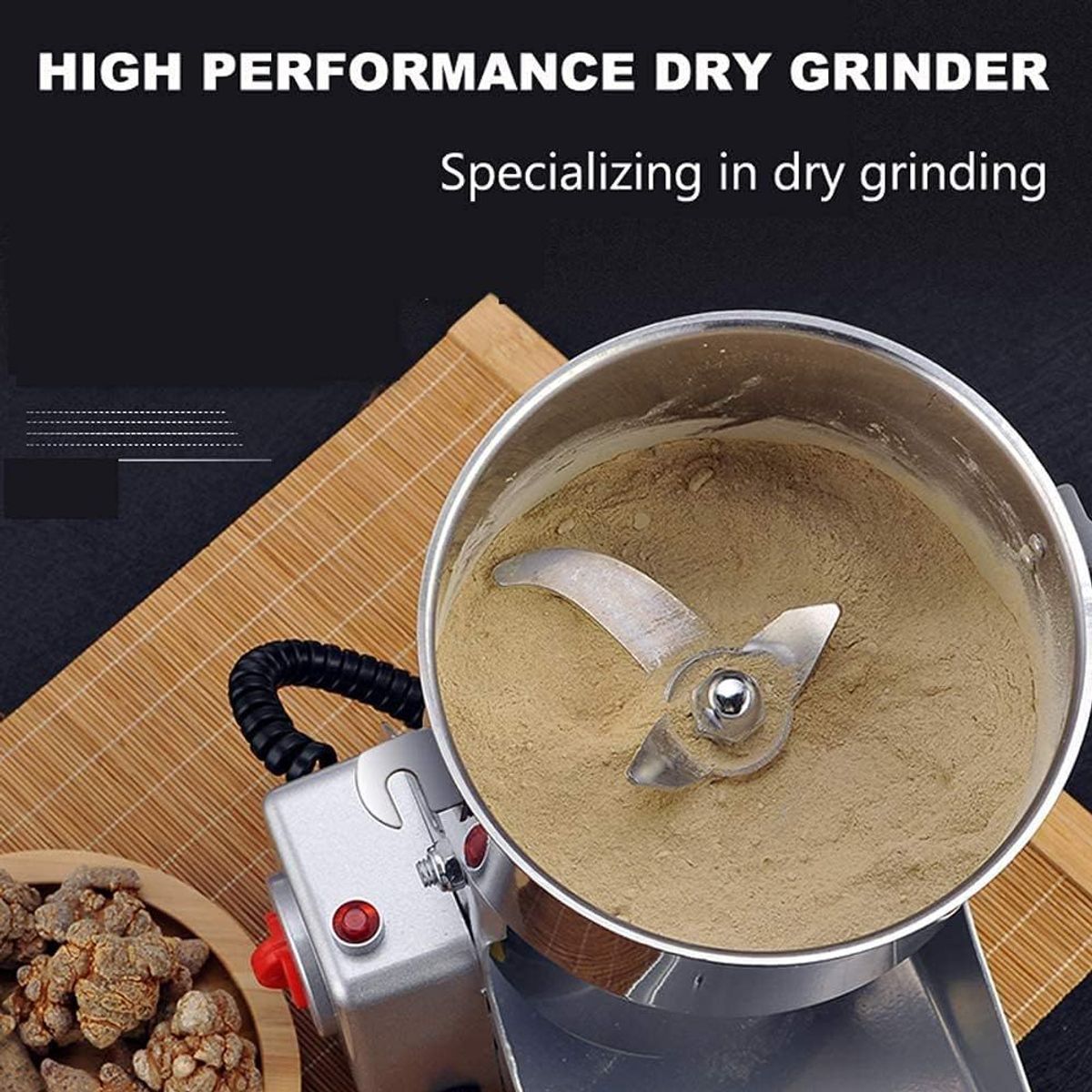 GENERICO - Molino Pulverizador Eléctrico De Grano Seco De 2 Kilos