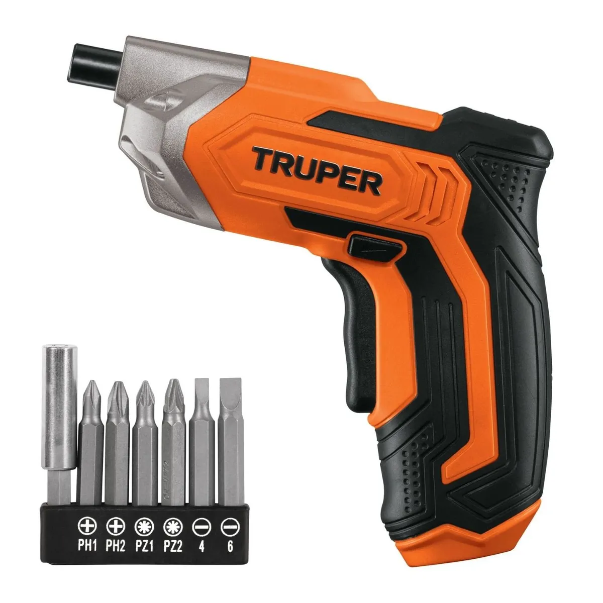 TRUPER - Destornillador atornillador inalámbrico 3.6 V con 7 Puntillas Truper