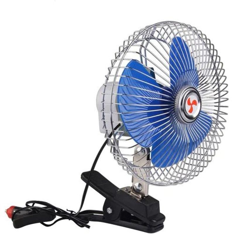GENERICO - Ventilador de Auto de 8” 24V Giratorio con Gancho