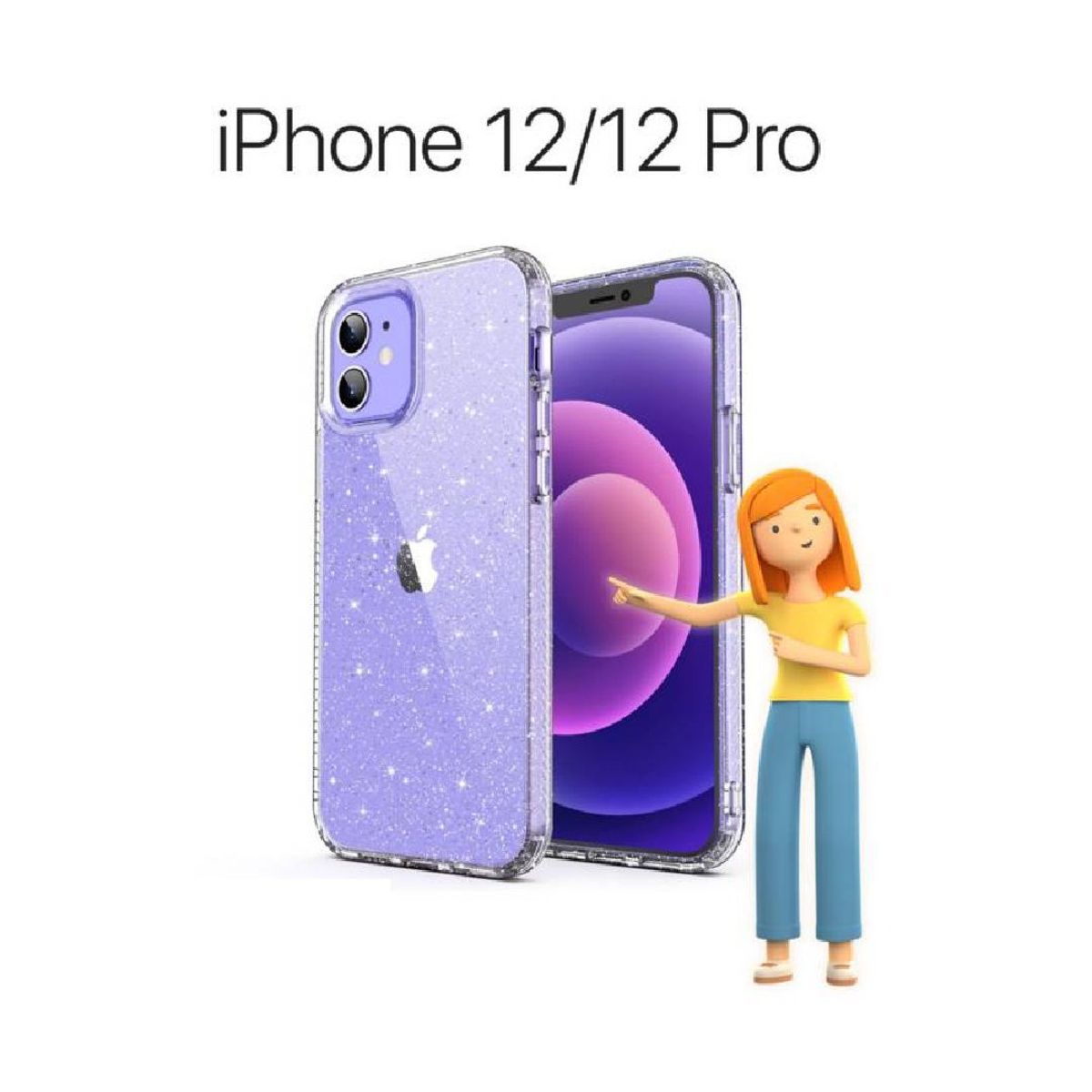 OTTOWARE - Case Spek Glitter para Iphone 12 Pro