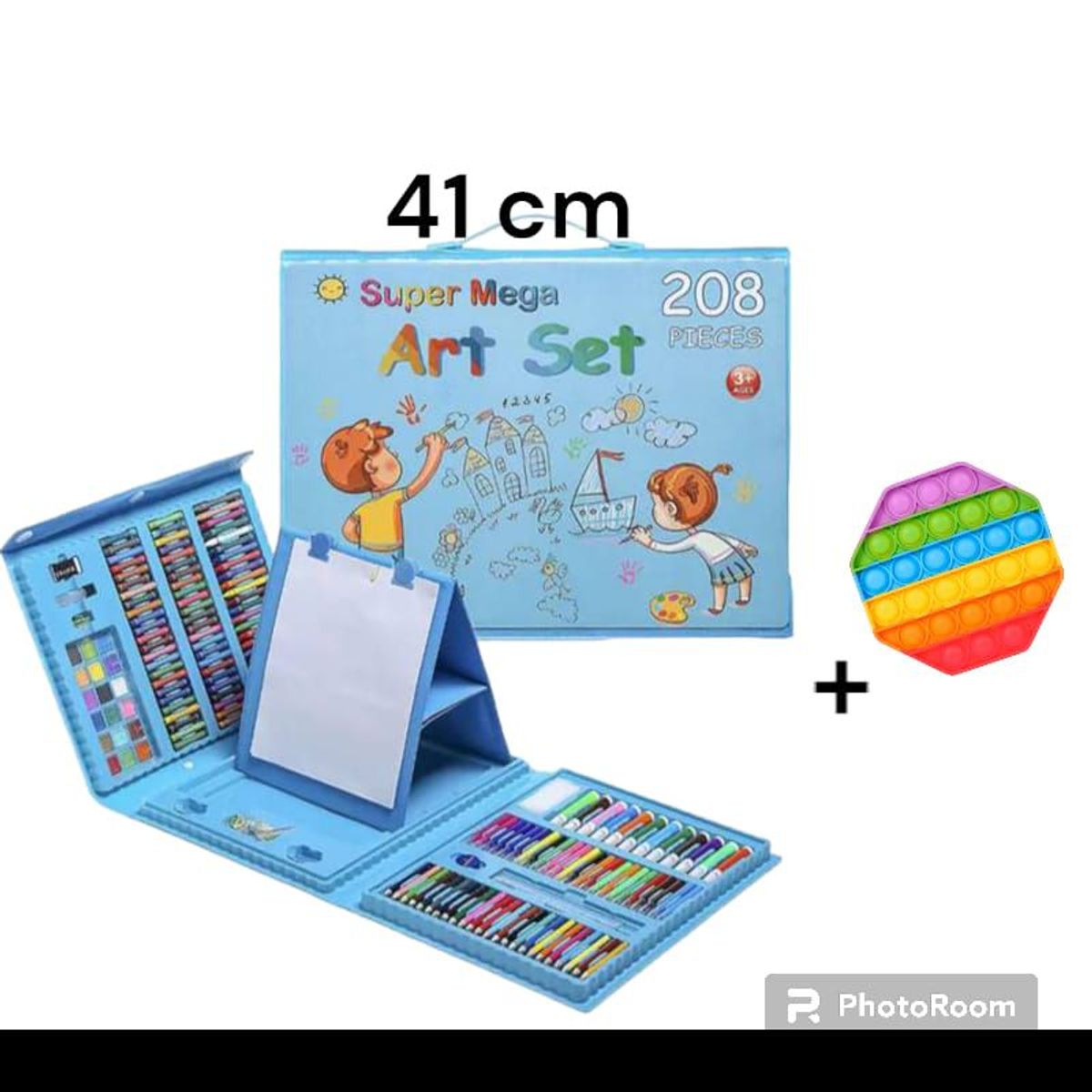 GENERICO - SUPER MEGA SET DE ARTE DE 41 CM  CELESTE MAS POP IT*