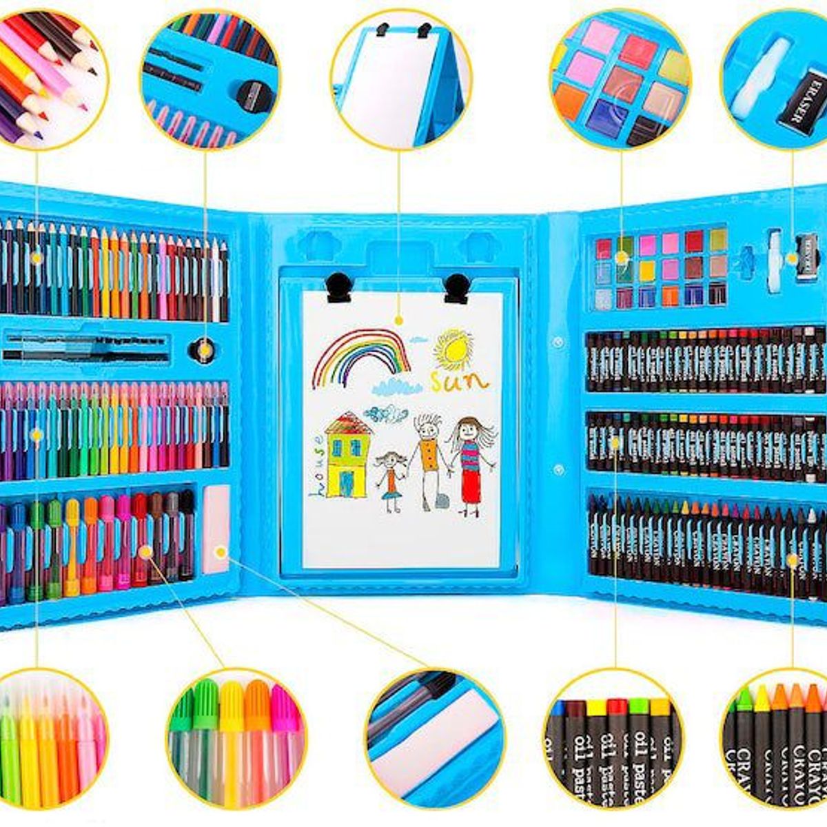 GENERICO - SUPER MEGA SET DE ARTE DE 41 CM  CELESTE MAS POP IT*