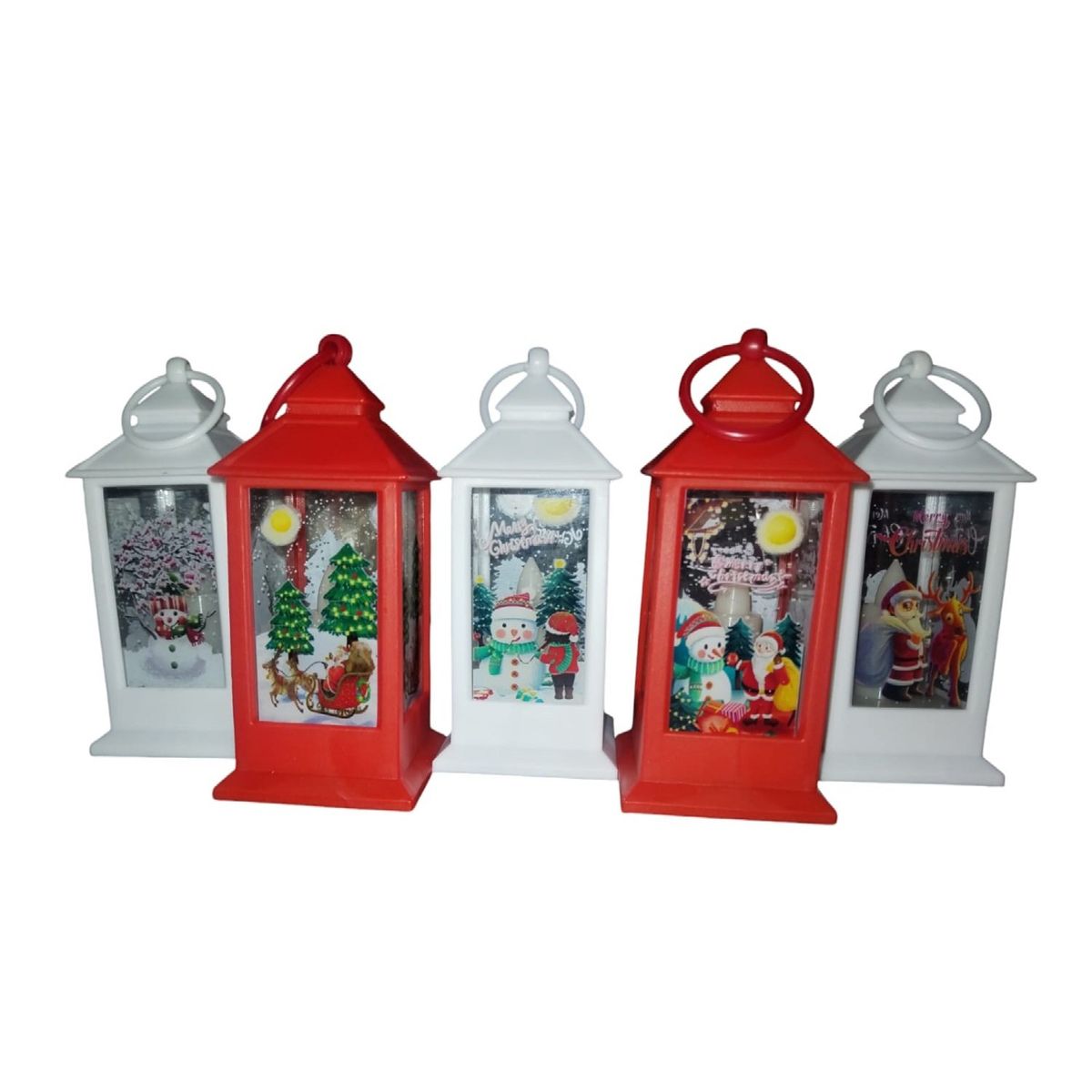 GENERICO - set de 3 Farolitos navideños con luz led