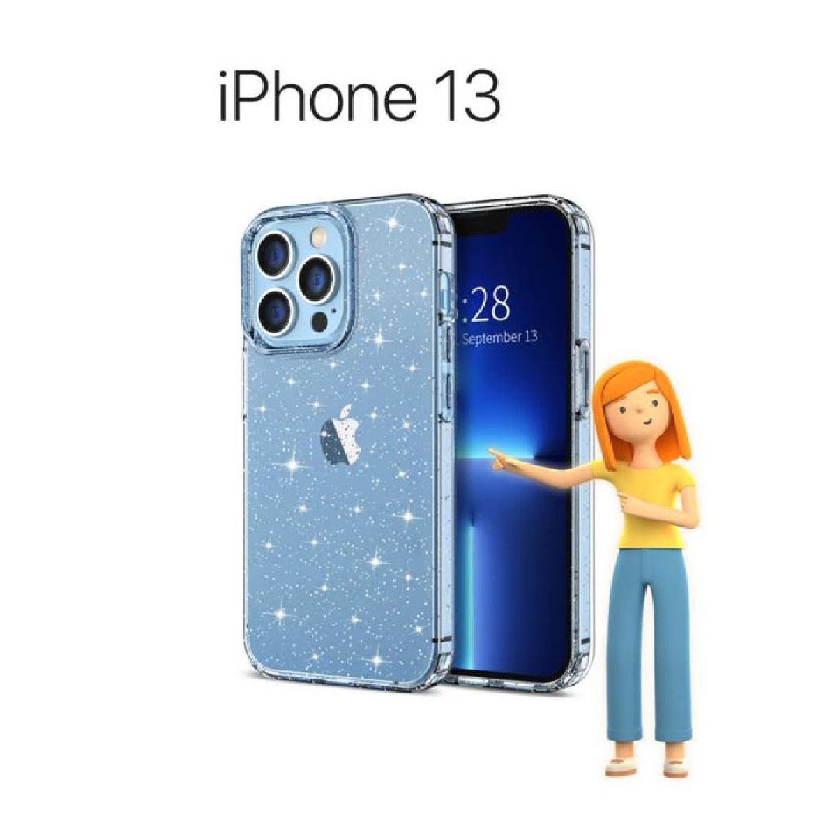 OTTOWARE - Case Spek Glitter para Iphone 13