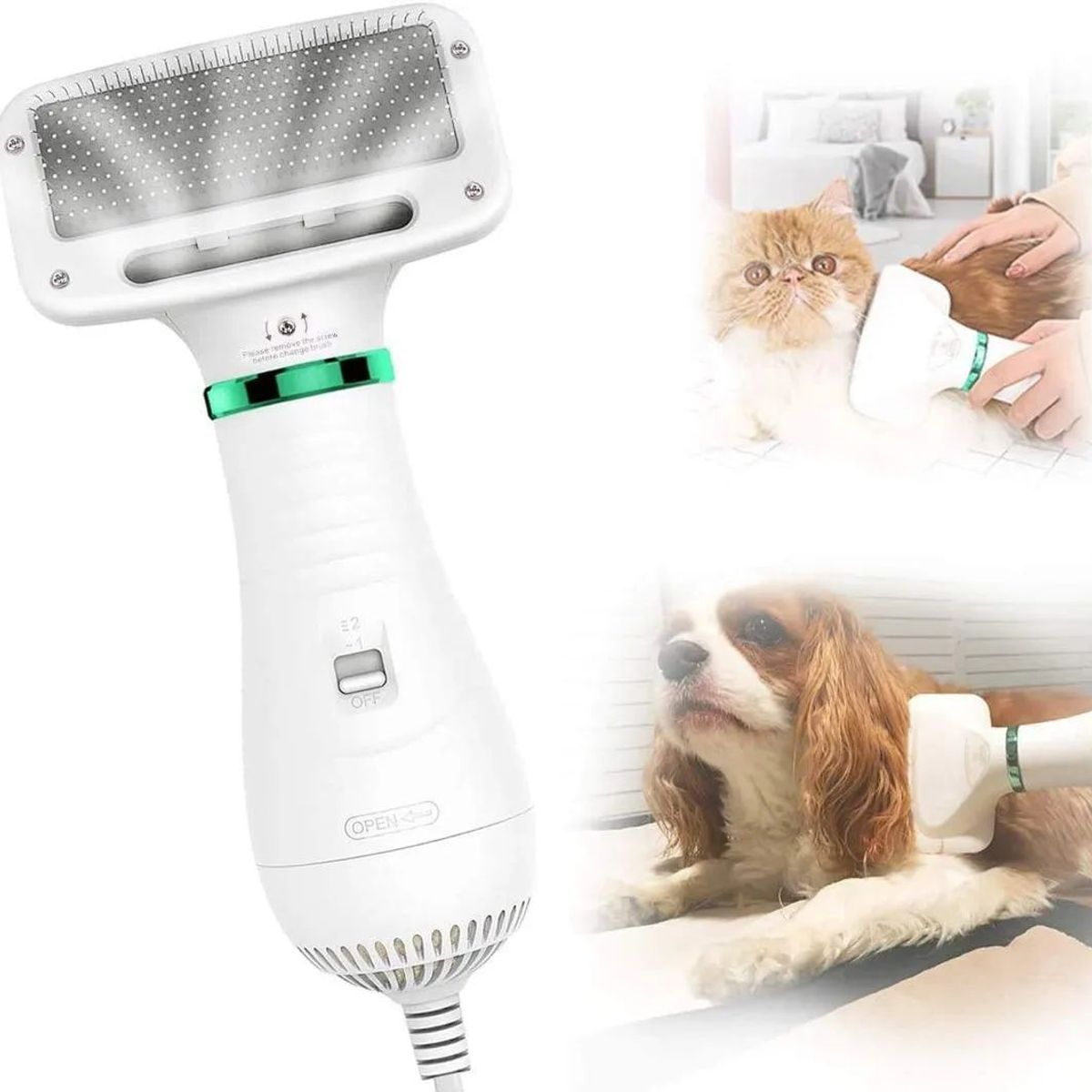 GENERICO - Peine Secadora para mascota Perro Gato Groominh Automatico…