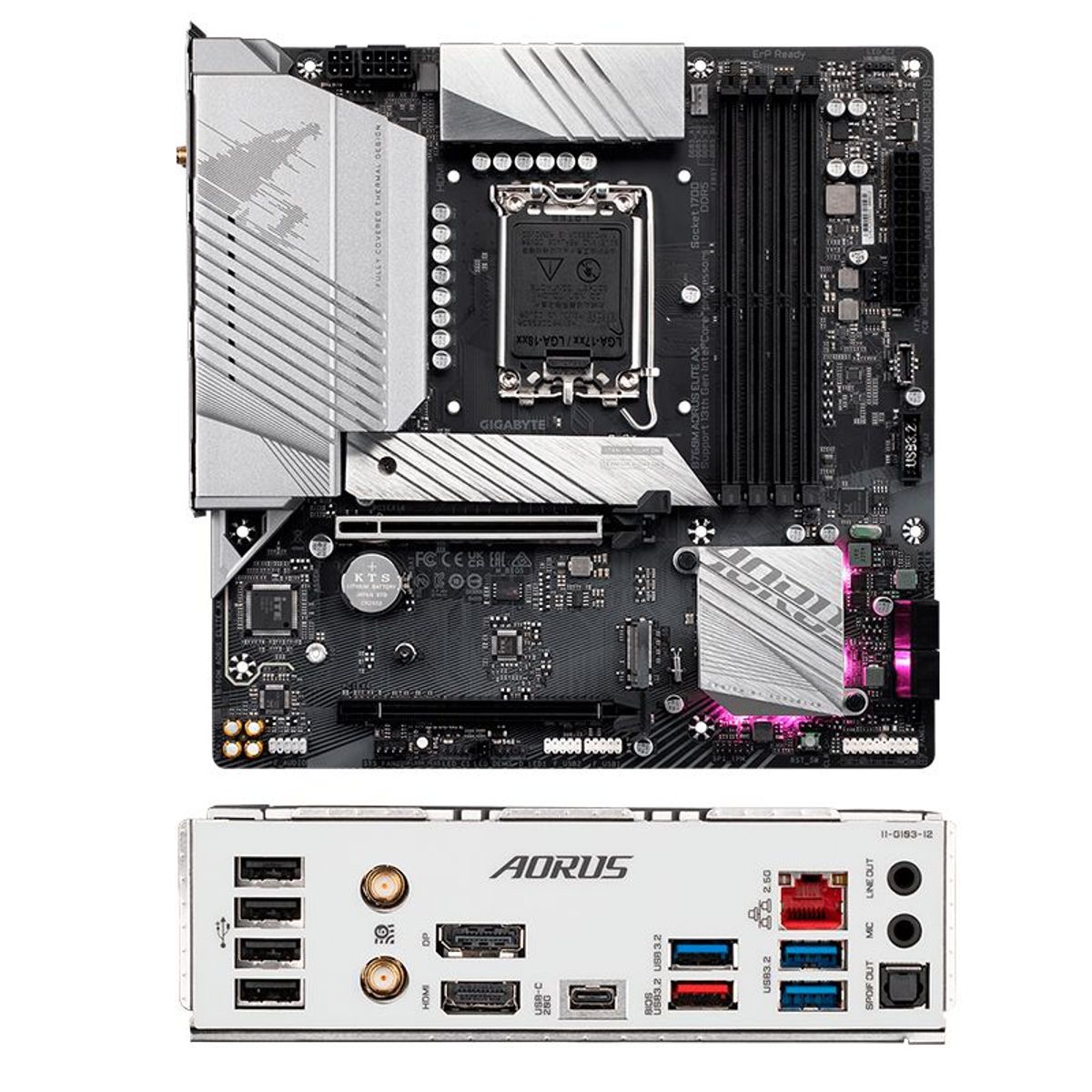 GIGABYTE - Motherboard Gigabyte B760M AORUS ELITE AX DR5 LGA1700