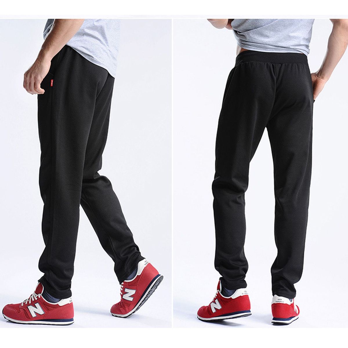 DENISASAA - Pantalones deportivos fitness pantalones rectos casuales para hombres