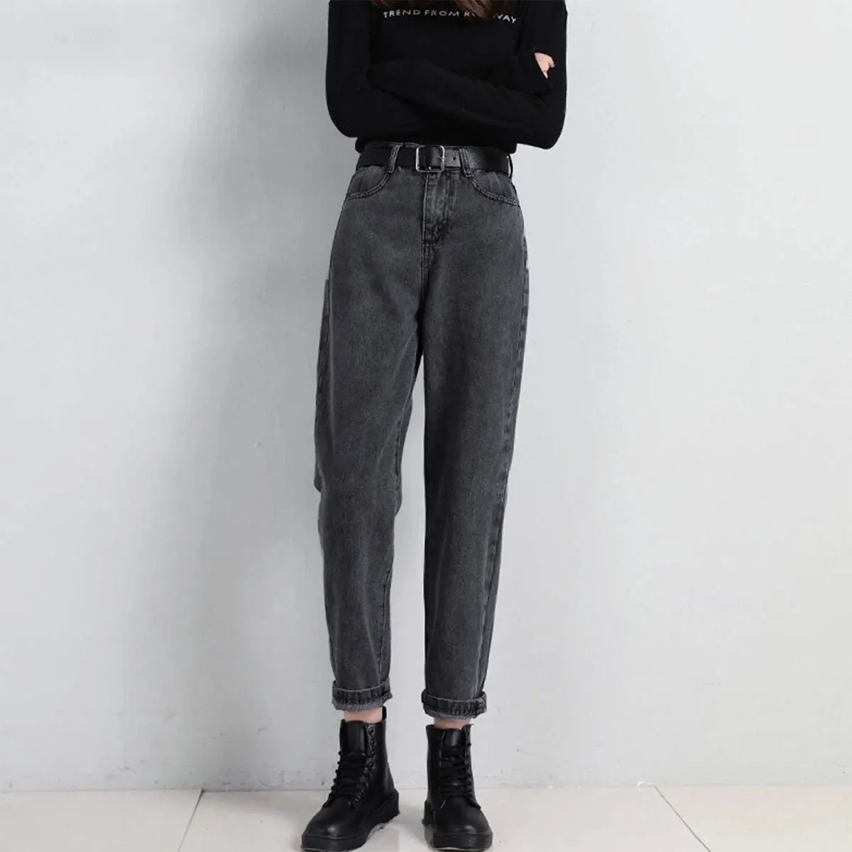 42AROZINA - Nueve puntos rectos vaqueros  pantalones de las señoras