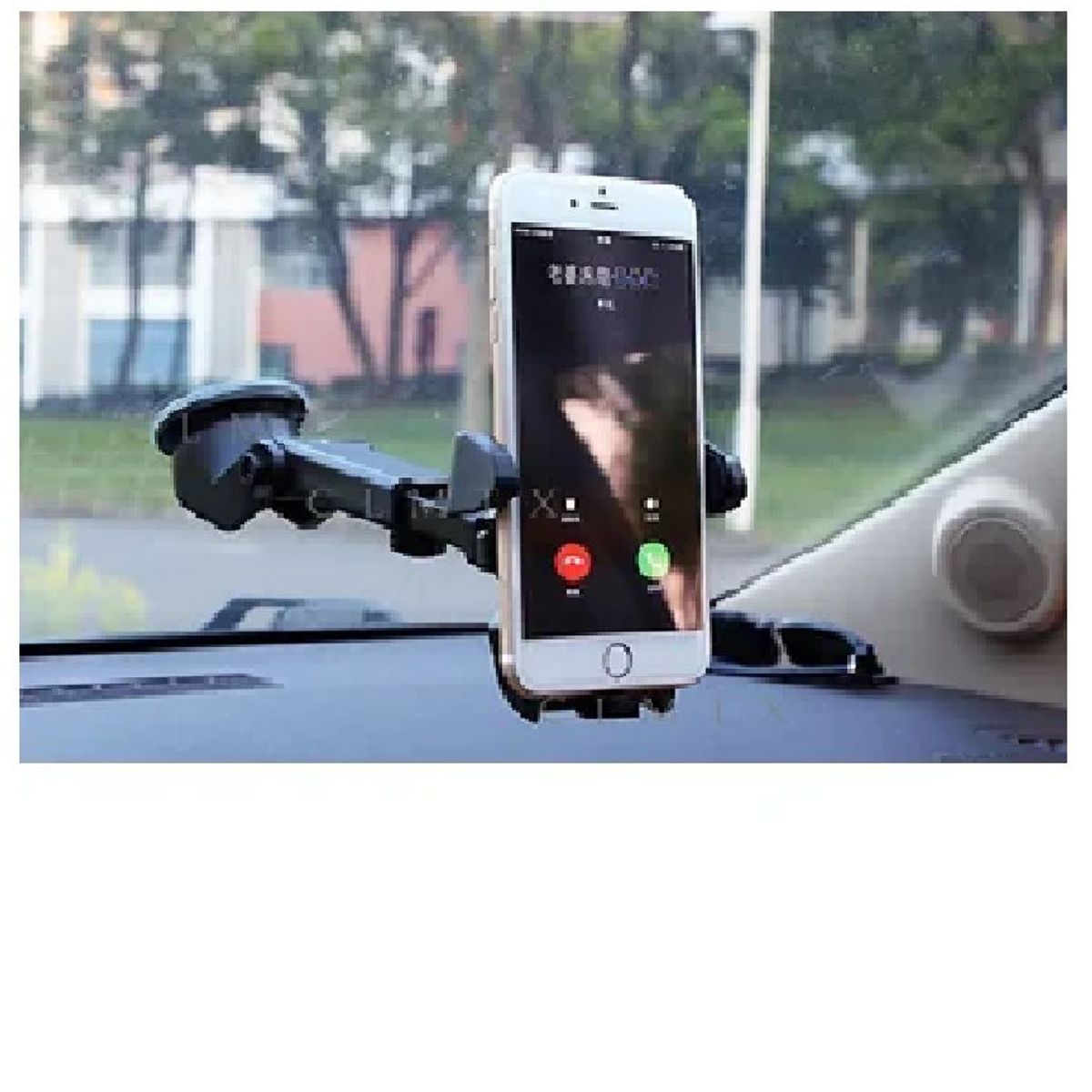 GENERICO - SOPORTE CELULAR AUTO BRAZO EXTENSIBLE 360° TABLERO PARABRISA