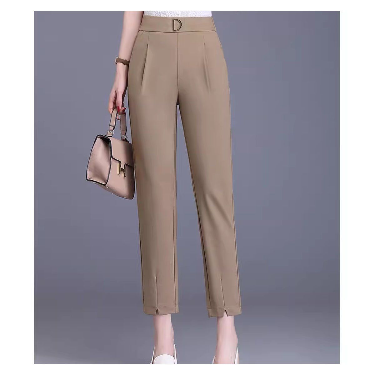 42AROZINA - moda mujer pantalones de traje rectos de mujer