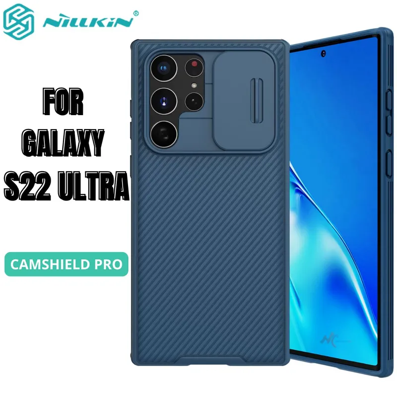 NILLKIN - Case Nillkin Camshield Blue - Galaxy S22 Ultra