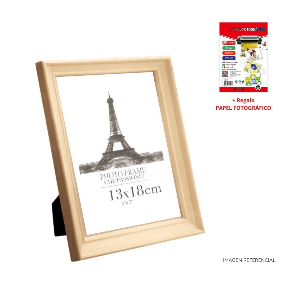 IMPORTADO MC - Porta Retrato 13 x 18 cm decoración mesa regalo papel fotográfico