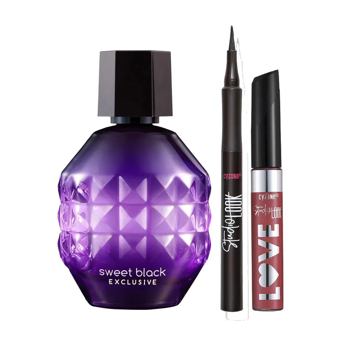 CYZONE - Sweet Black Exclusive Perfume de Mujer con Del Ojos y Labial
