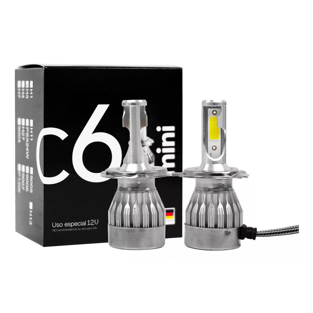 KOBO - Kit Led C6 - Mini Faro Auto Moto Tecnologia Alemana H4