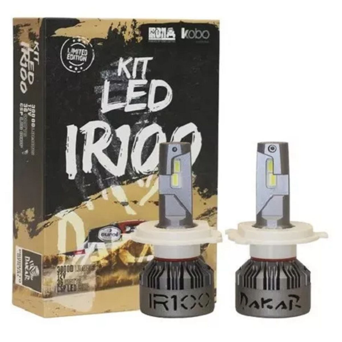 KOBO - Kit Focos Led H4 Lrx Chip Led Csp Canbus Auto Rally Dakar