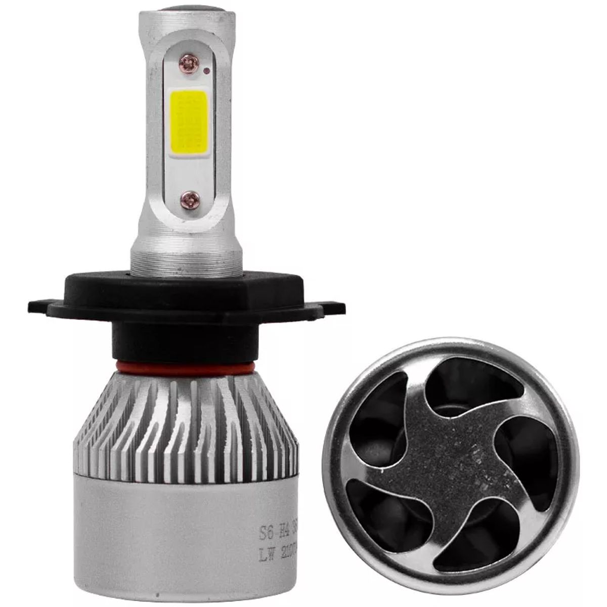 GENERICO - Kit Focos Led S6 Full Hd H4  Auto Moto Faro Alta Y Baja