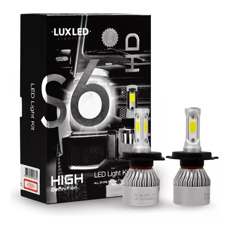 KOBO - Kit Focos Led S6 Full Hd H4 Hight Definition  Alta Baja Auto