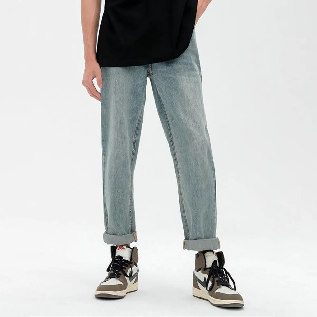 42AROZINA - Vaqueros básicos retro de moda americana para hombre