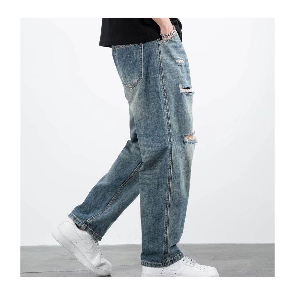 42AROZINA - pantalones jeans de hombre diseños de jeans rotos de moda para