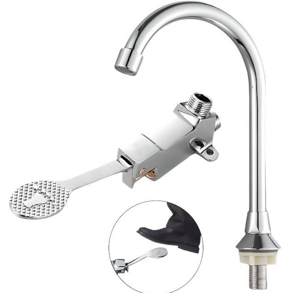 HYDRO - Griferia con Valvula pedal para lavatorio baño y más