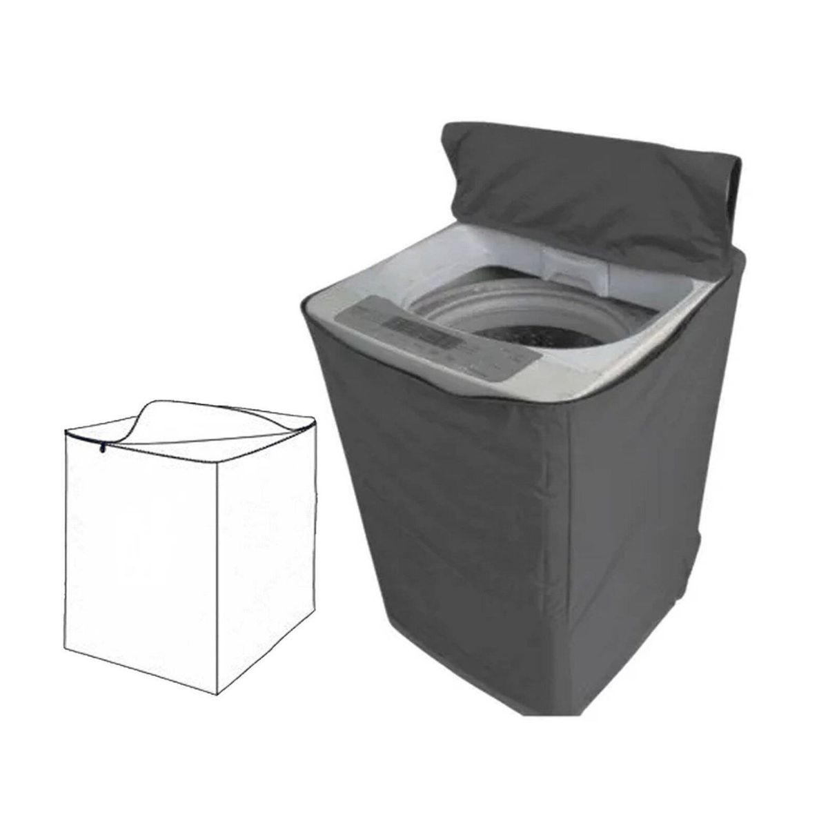 GENERICO - Funda o Forro Para Lavadoras Tela Gruesa Gris