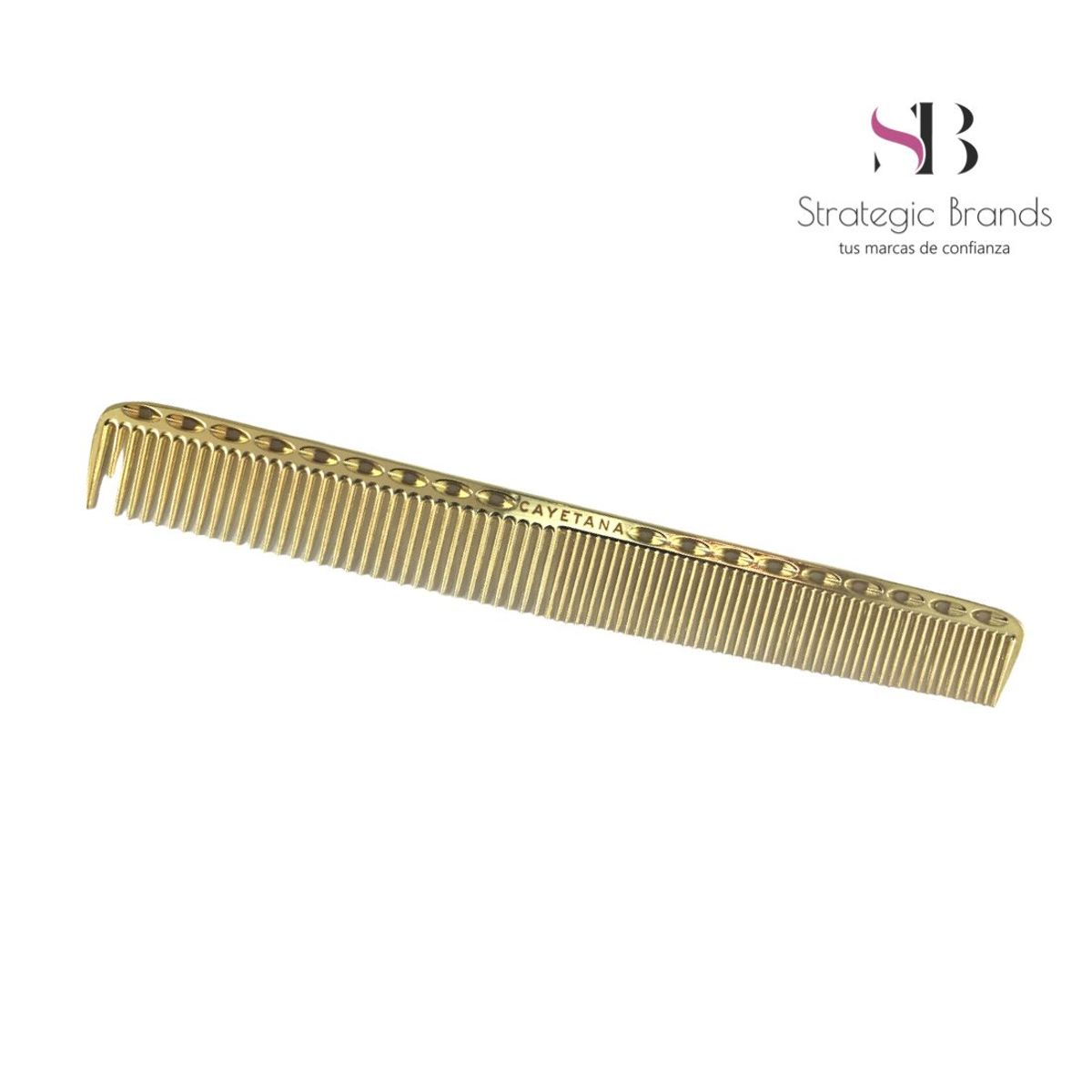 CAYETANA - Peine de Corte Profesional de Metal ORO
