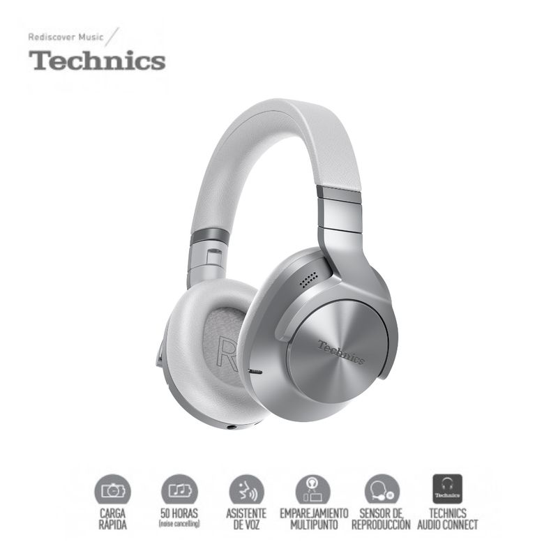 TECHNICS - Audífonos Inalámbricos Bluetooth Over Ear Technics A800 Silver