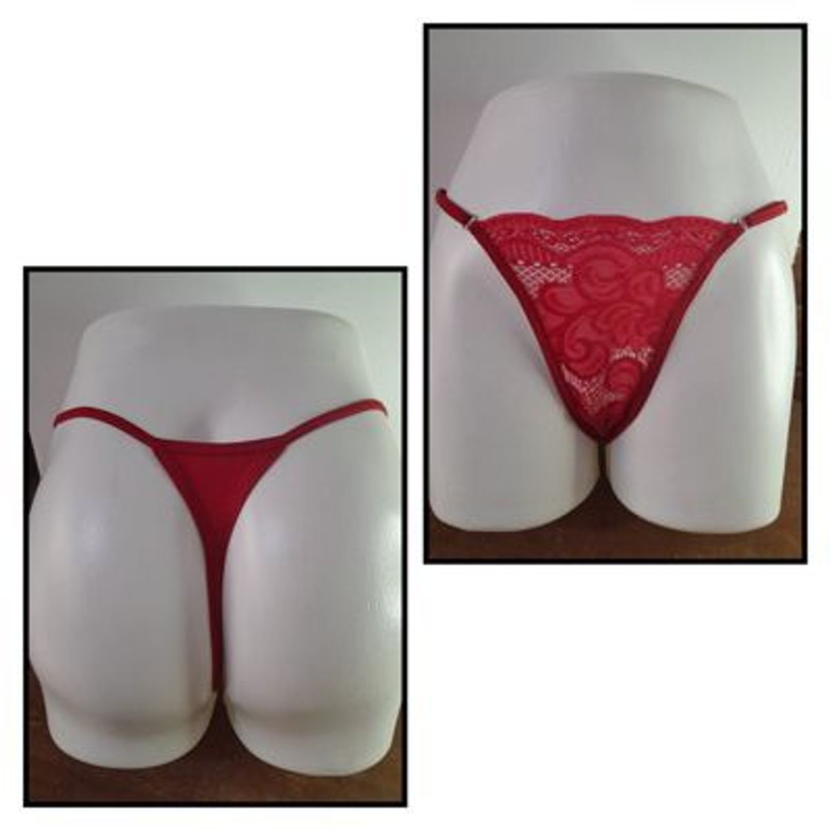 GENERICO - PANTY SEMI HILO SEXY DE ENCAJE Y ALGODON TALLA UNICA AJUSTABLE