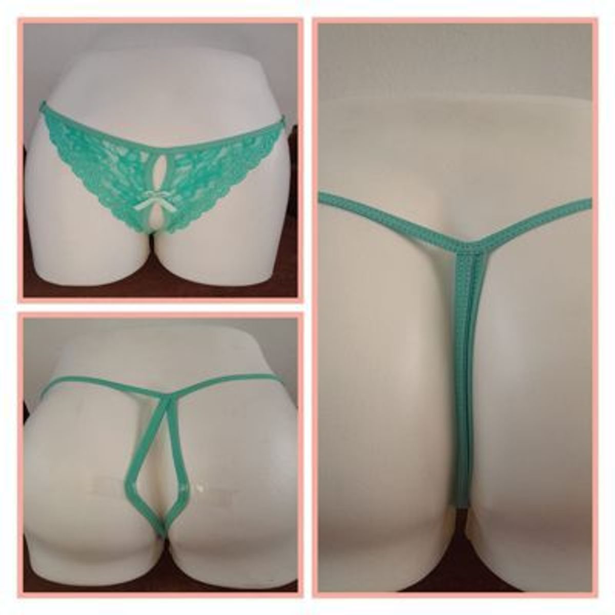 GENERICO - PANTY SEMI HILO SEXY DE ENCAJE Y ALGODON TALLA UNICA  SIEMPRE LISTA