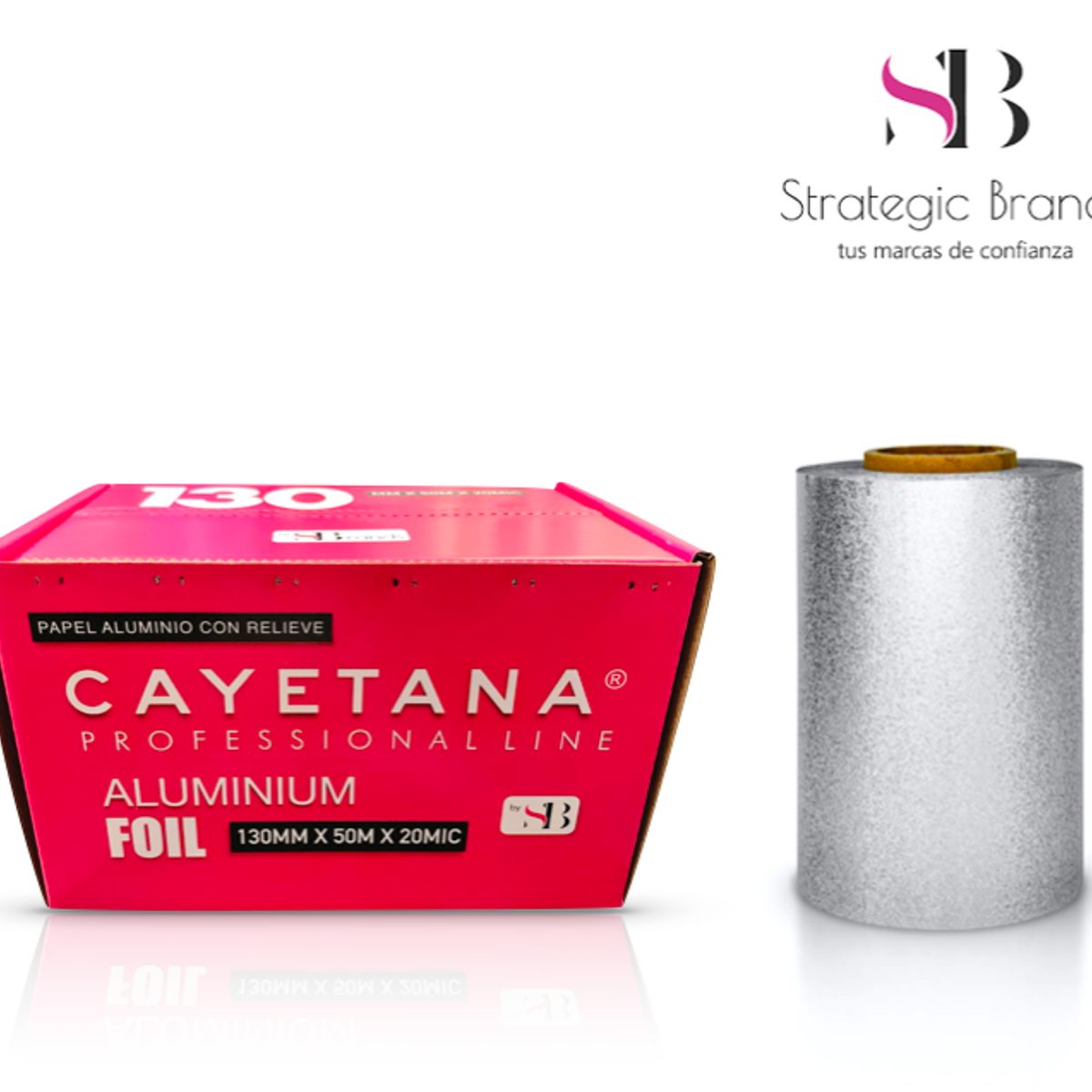 CAYETANA - PAPEL ALUMINIO TEXTURIZADO PROFESIONAL PARA CABELLO 50Mx130MMx20MIC