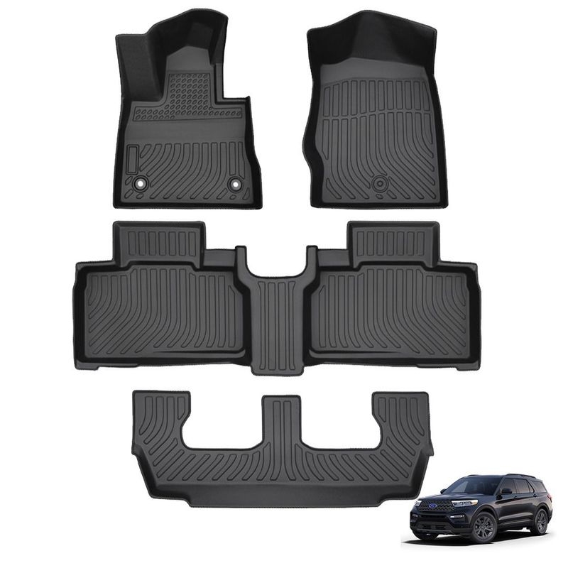 GENERICO - PROTECTOR CUBRE PISO 5D TPE FORD EXPLORER 2022 3 FILAS