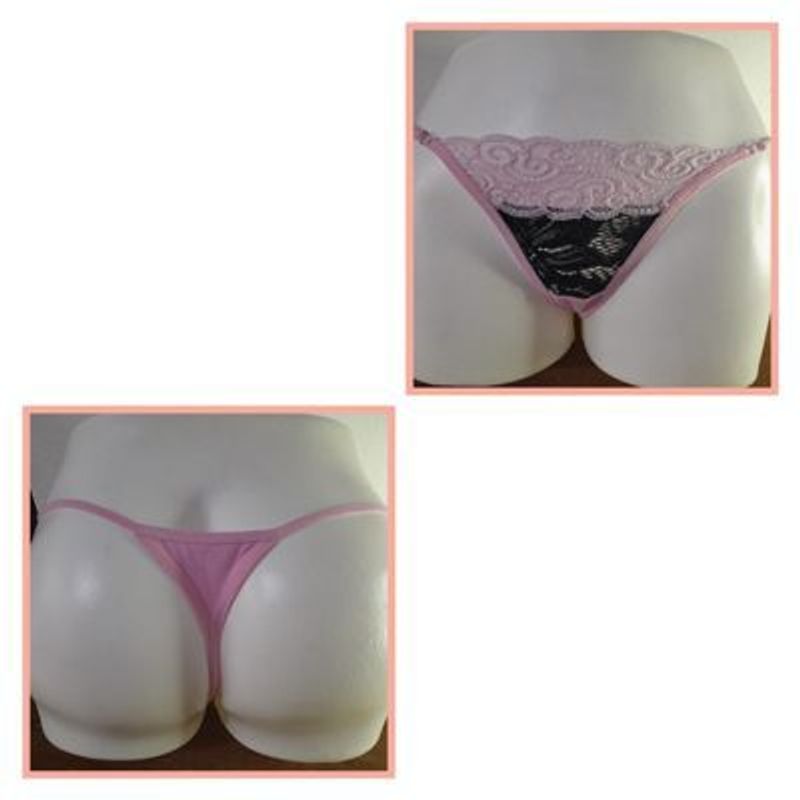GENERICO - PANTY SEMI HILO SEXY DE ENCAJE Y ALGODON TALLA UNICA AJUSTABLE