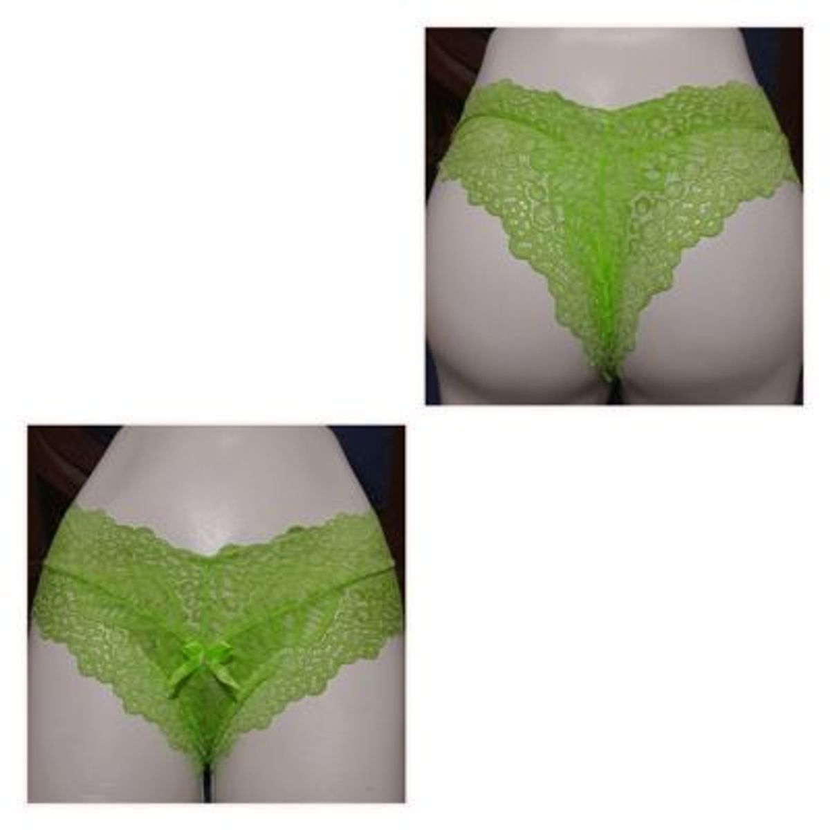 GENERICO - PANTY CACHETERO HILO DE ENCAJE MODELO GAVIOTA S-M