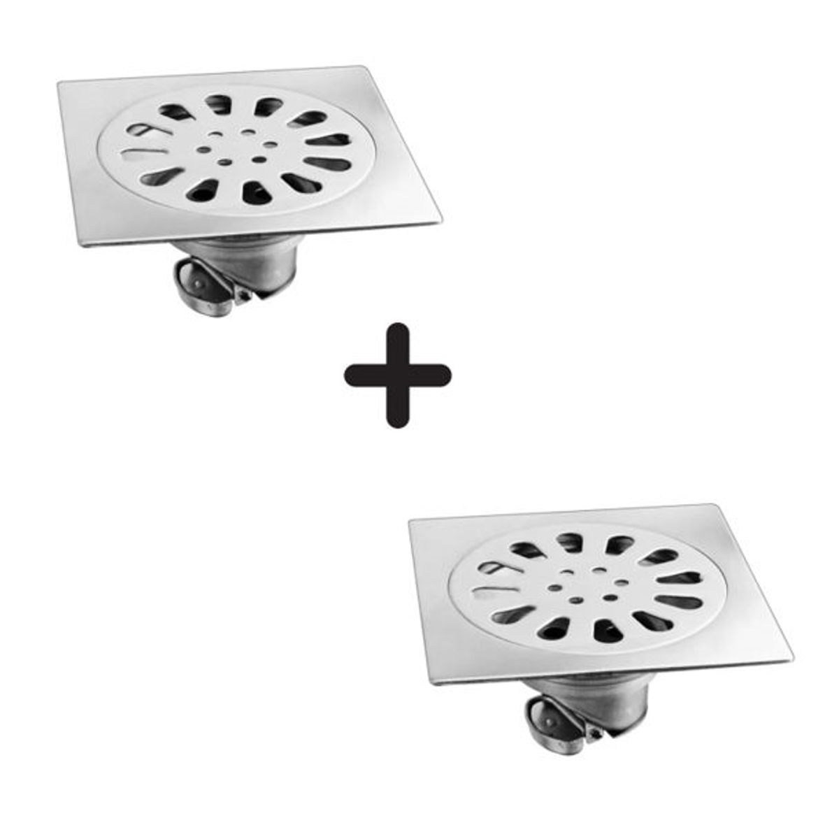 GREEN HOUSE - SUMIDERO ACERO SUS 304 DE 10CM PACK DE 2 UNIDADES