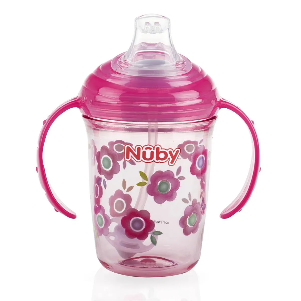 NUBY - Vaso 360 grados 240 Ml Tritan Rosado Nuby