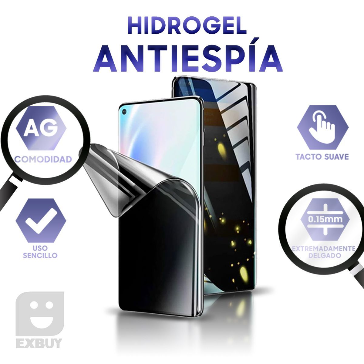 GENERICO - Mica Hidrogel Antiespia para Samsung Galaxy S23 Plus.