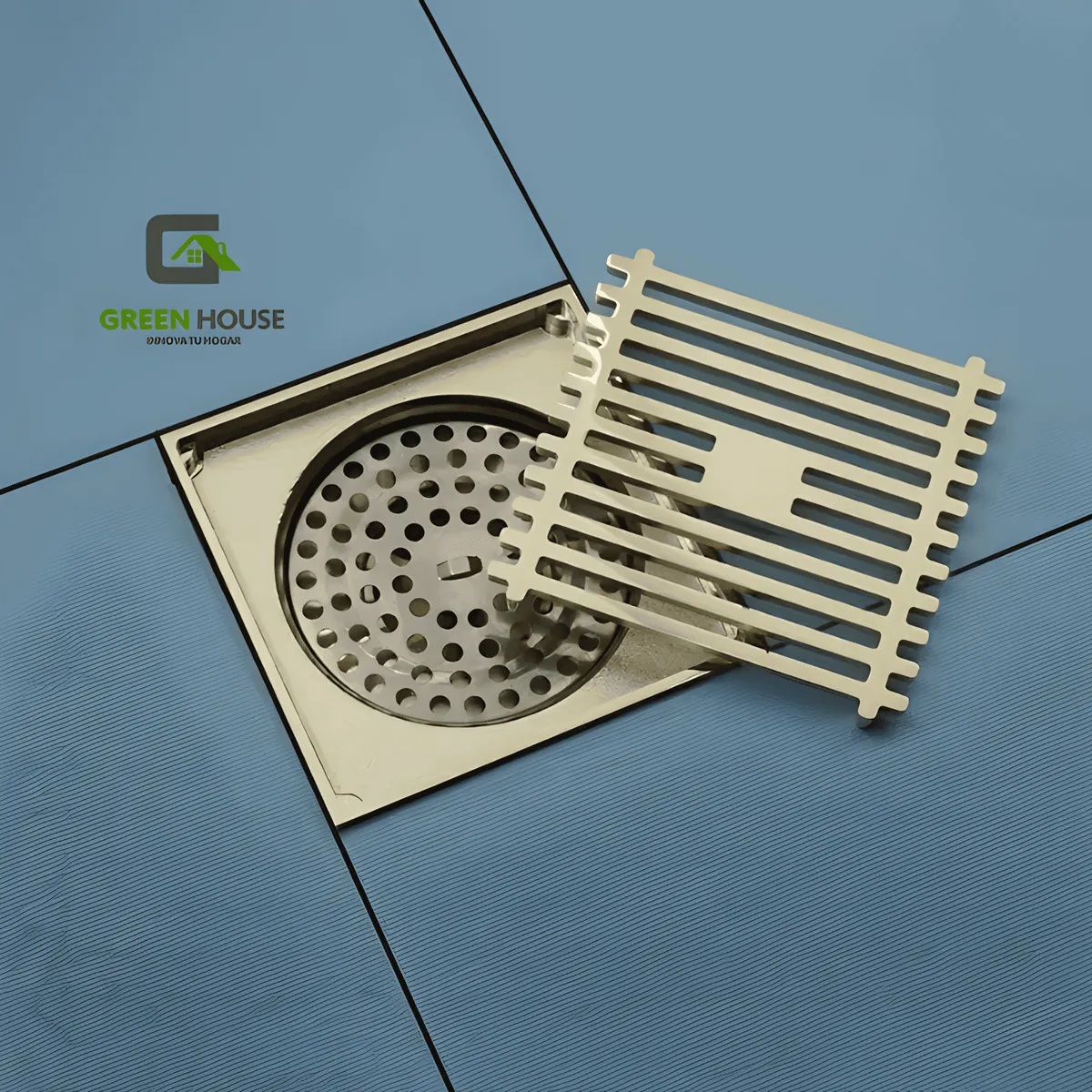 GREEN HOUSE - SUMIDERO DORADO ACERO SUS 304 DE 10CM PACK DE 2 UNIDADES